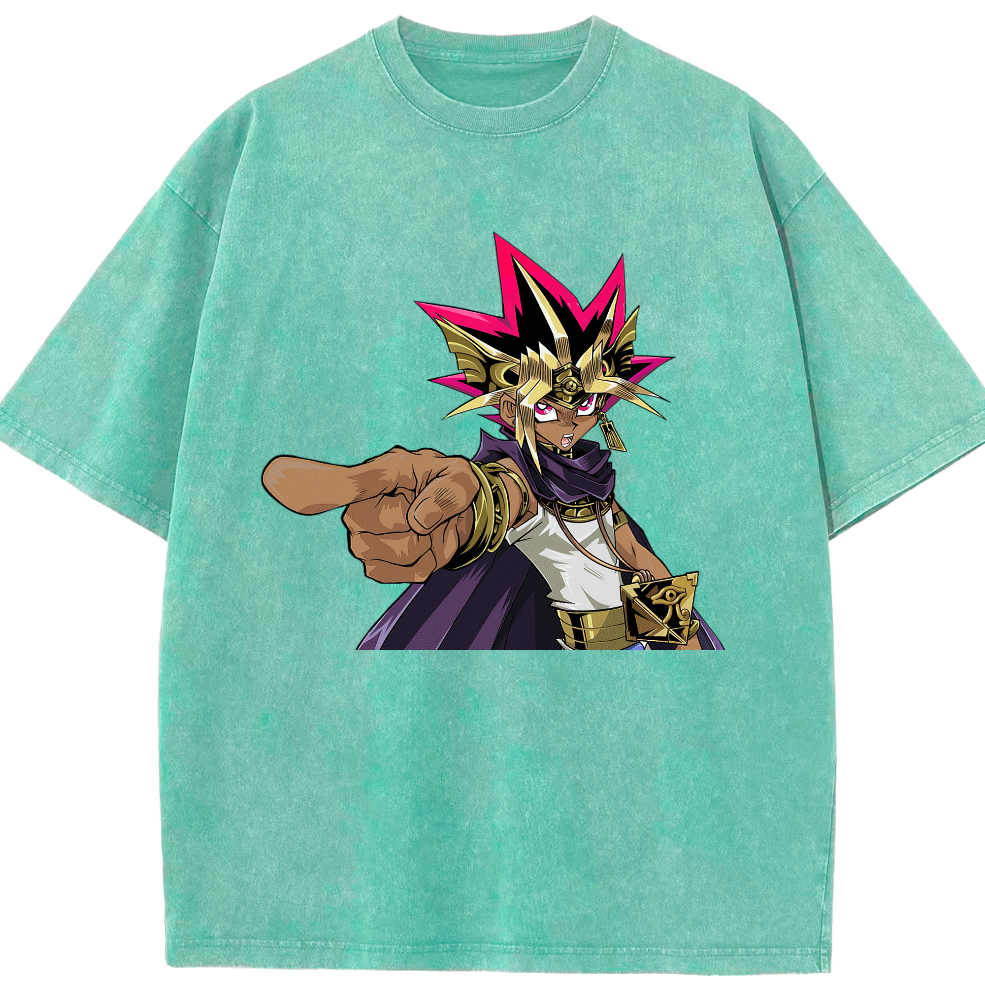 （画像用） 遊☆戯☆王 Yu-Gi-Oh! 綿100% ヴィンテージ風 半袖Tシャツ（フロントプリント）